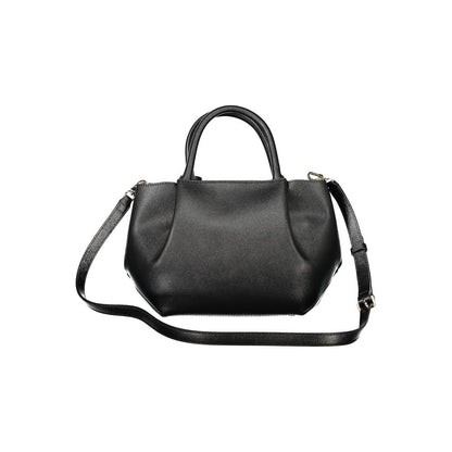 Black Polyethylene Women Handbag