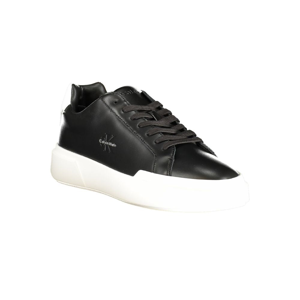 Black Leather Men's Sneaker