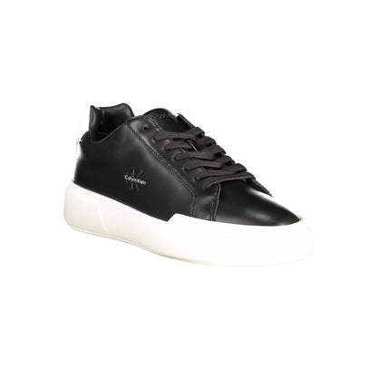 Black Leather Men's Sneaker