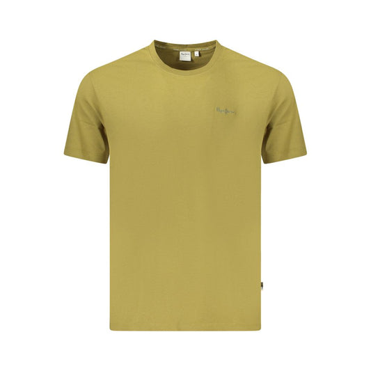 Green Cotton Men T-Shirt
