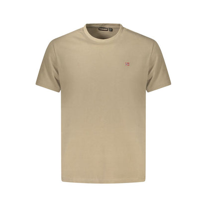 Brown Cotton Men T-Shirt