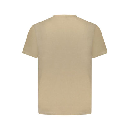 Brown Cotton Men T-Shirt