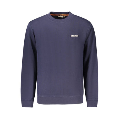 Blue Cotton Men Sweater
