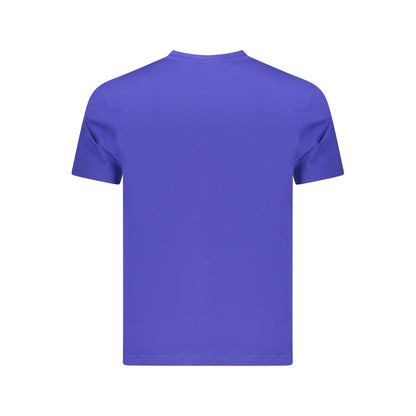 Blue Cotton Men T-Shirt