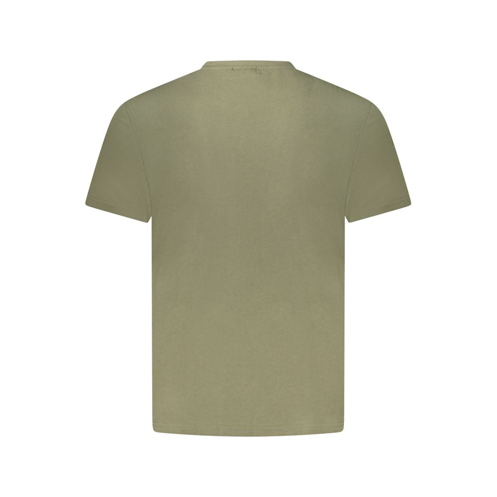 Green Cotton Men T-Shirt