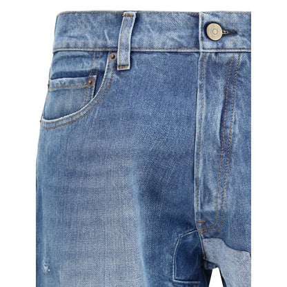 Blue Cotton Jeans Denim