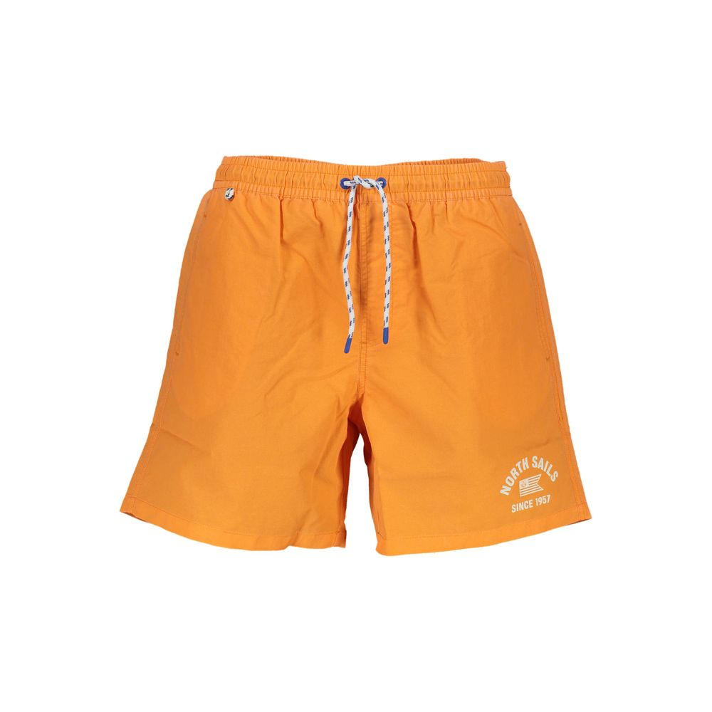 Arancione Polyester Men's Swim Trunk