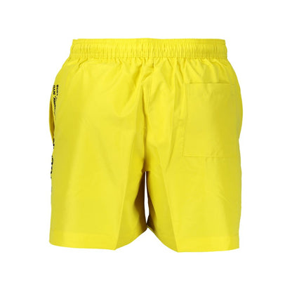 Yellow Polyester Swimwear