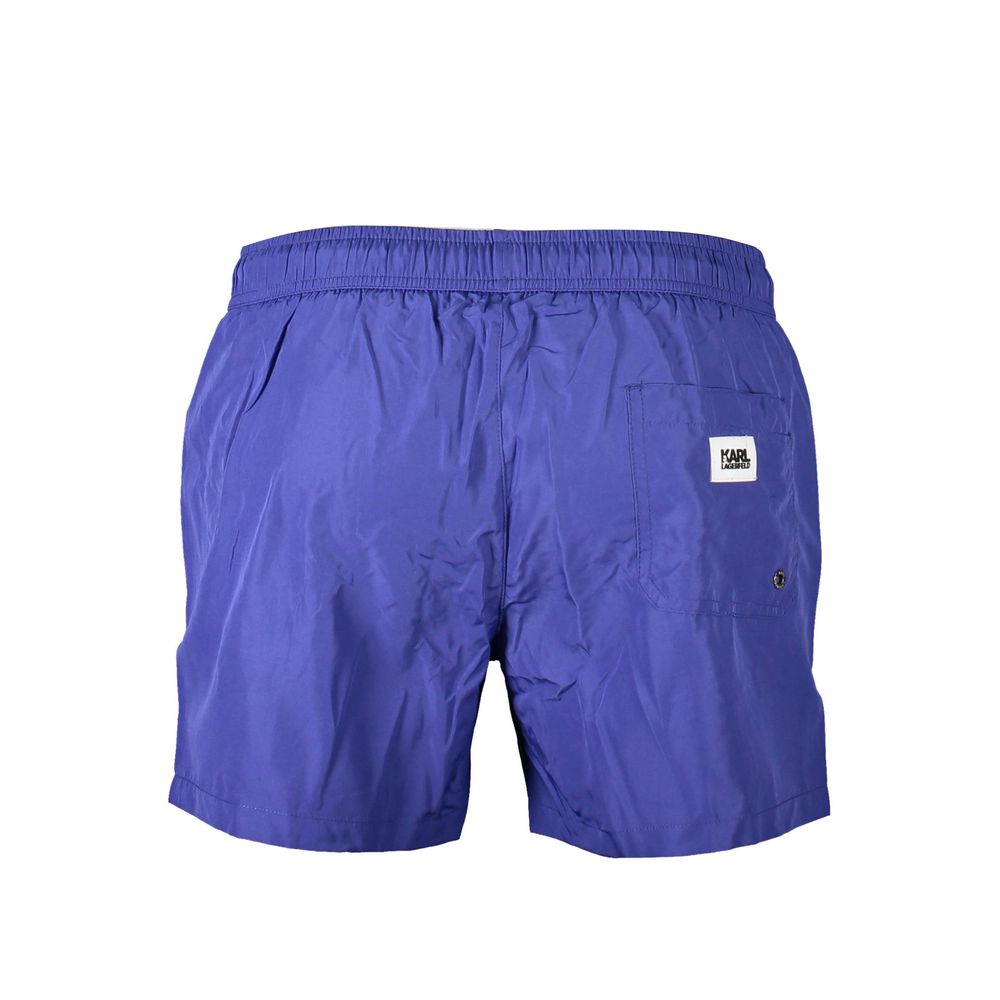 Blue Polyester Swimwear