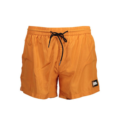 Orange Polyester Swimwear