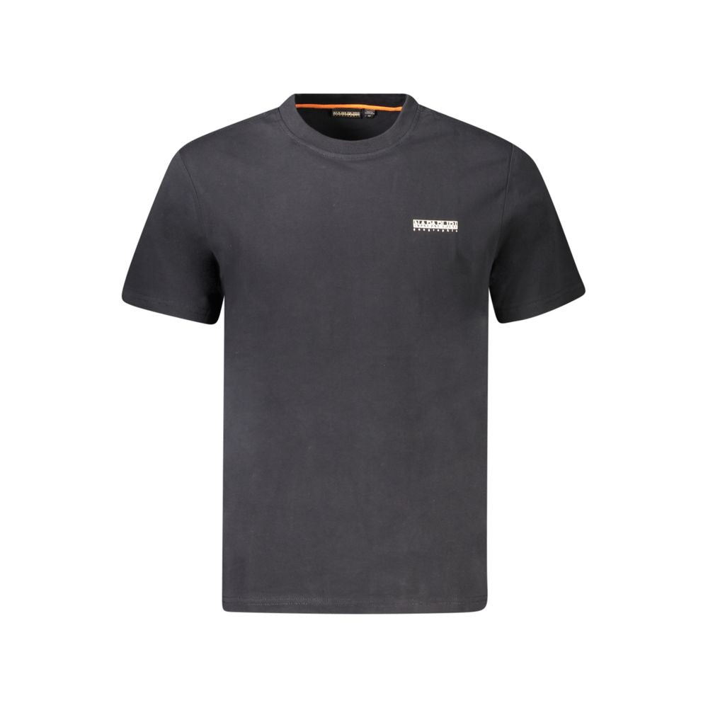 Black Cotton Men T-Shirt