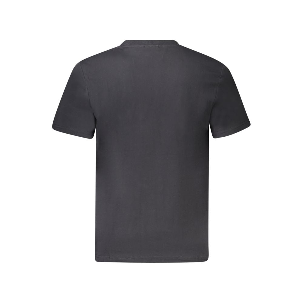 Black Cotton Men T-Shirt