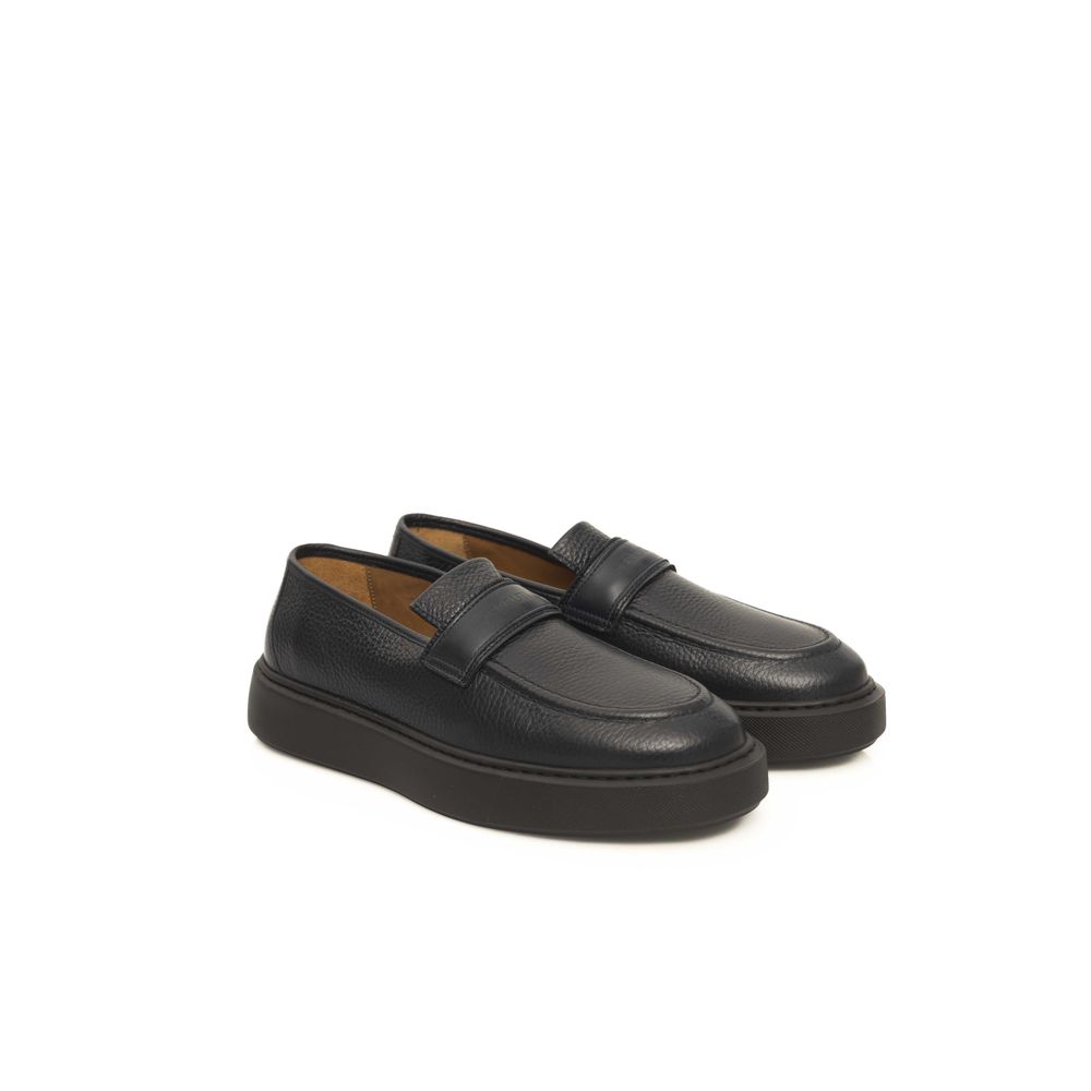 Blue Cowhide Men Loafer