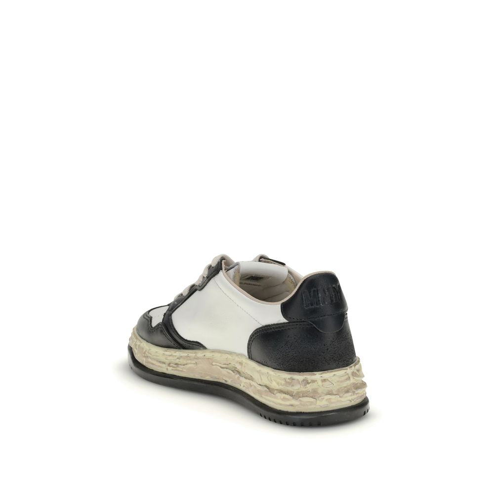 Black Leather Athletic Sneakers