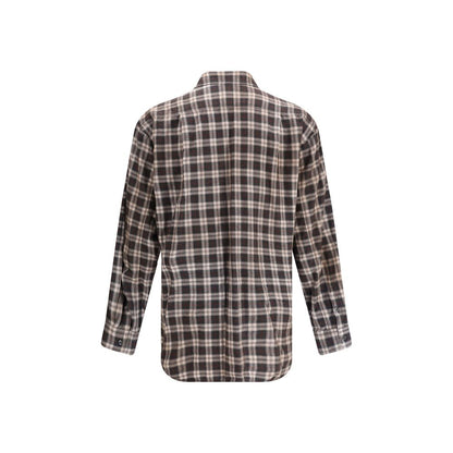 Brown Cotton Pattern Shirt