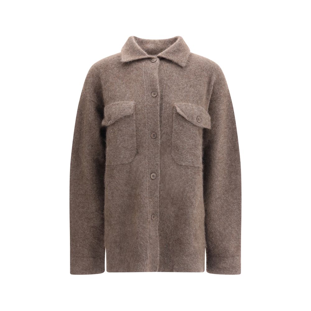 Brown Raccoon Fur Cardigan