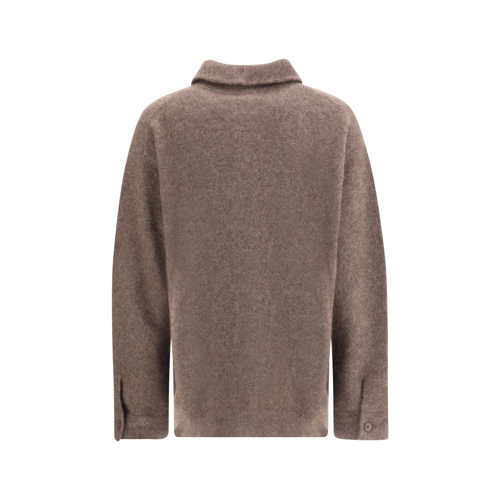 Brown Raccoon Fur Cardigan