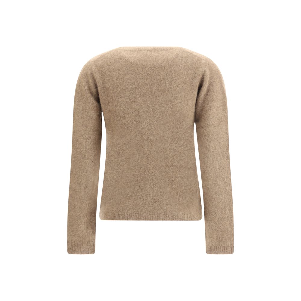 Beige Raccoon Fur Sweatshirt