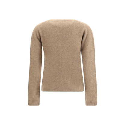 Beige Raccoon Fur Sweatshirt