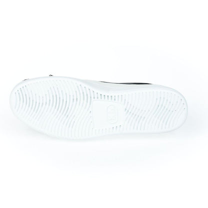 Black Bovine Leather Women Slip-on Shoe