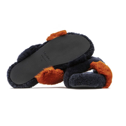 Blue Rabbit Fur Women Sandal