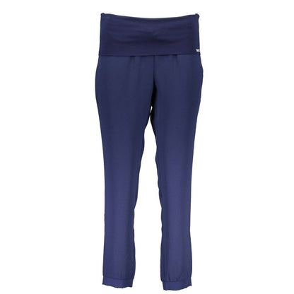 Blue Polyester Pant