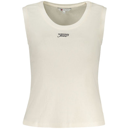 Beige Cotton Tank Top