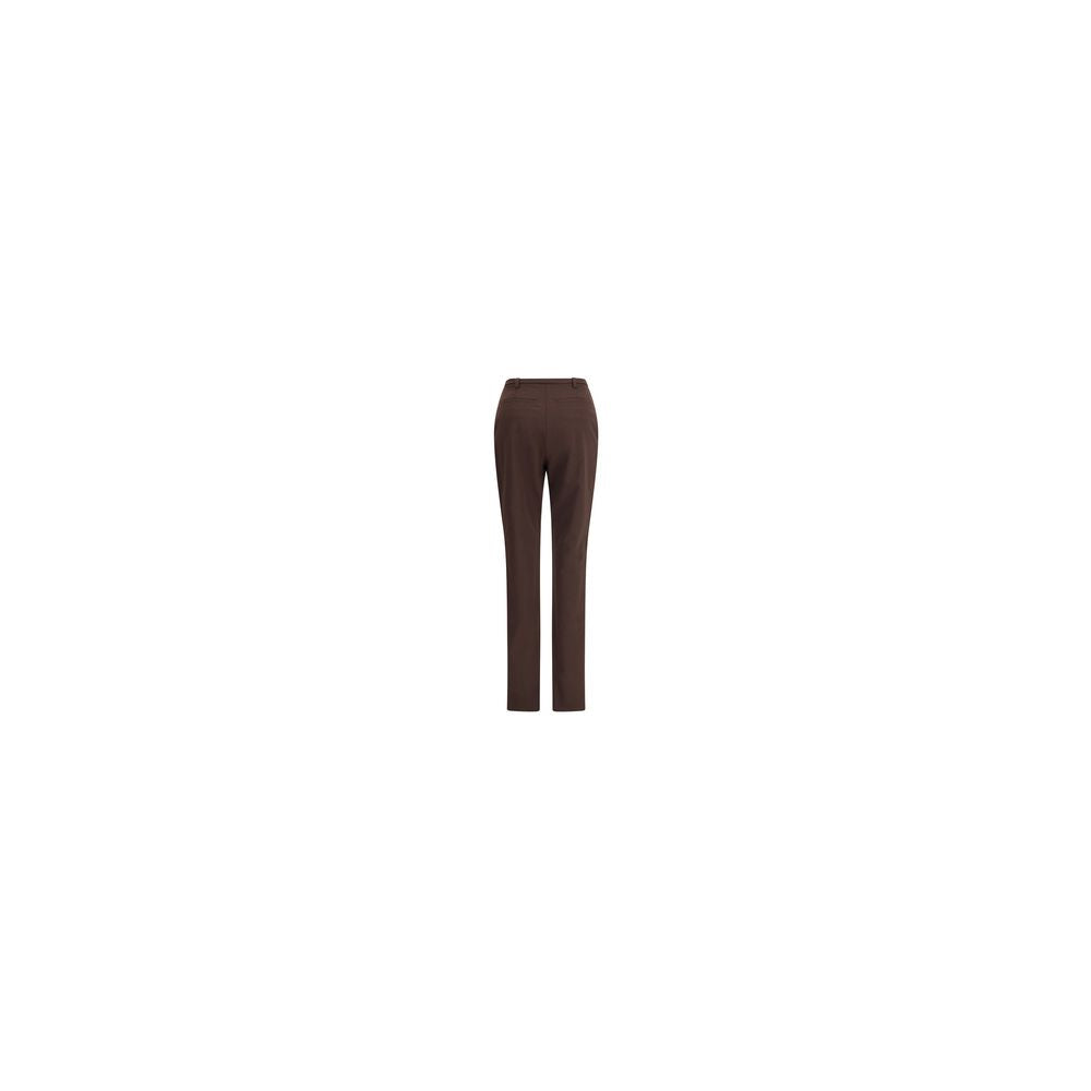 Brown Polyester Skinny Pants