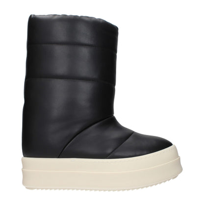 Black Leather Ankle Boots