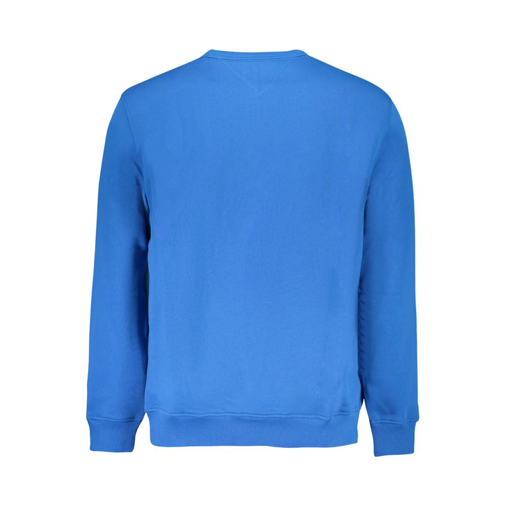 Blue Cotton Men Sweater