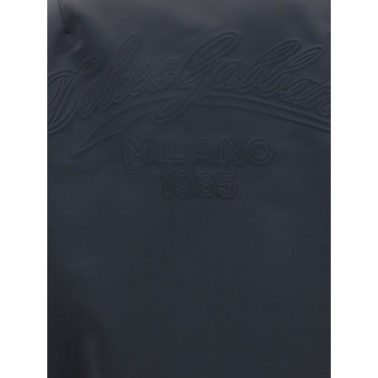 Black Polyester Bomber