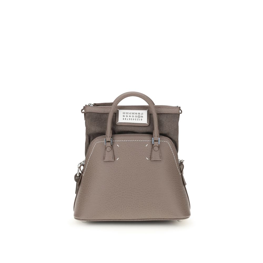 Beige Calf Leather Bos Taurus Handbag