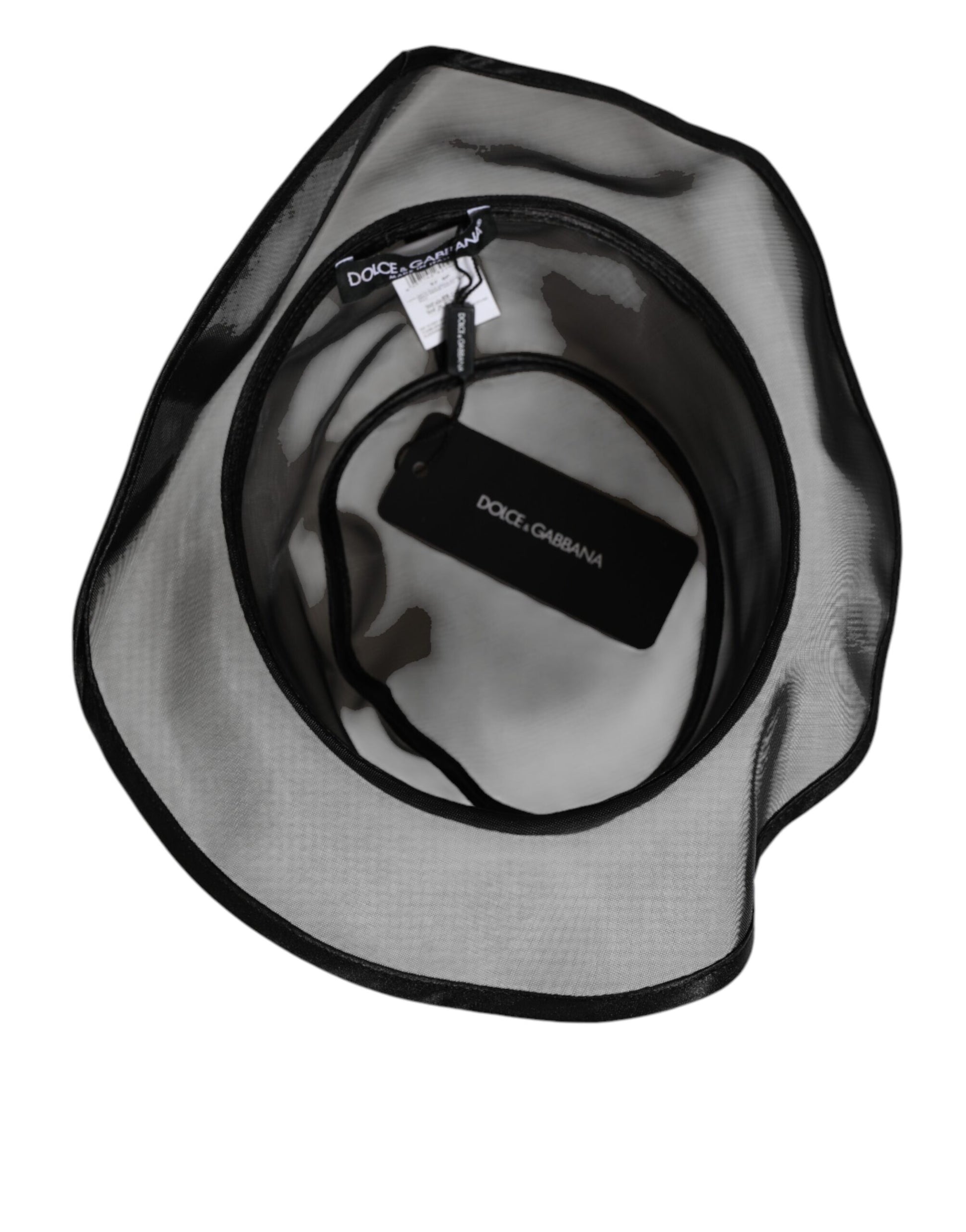 Black Silk Mesh Bucket Men Fisherman Cap Hat