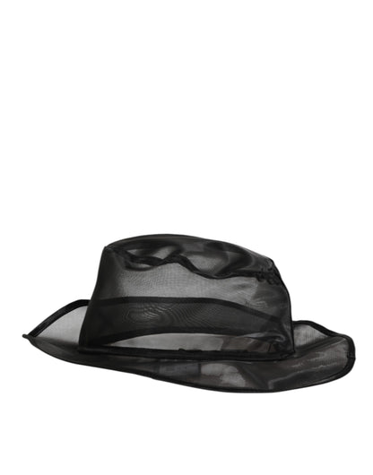 Black Silk Mesh Bucket Men Fisherman Cap Hat