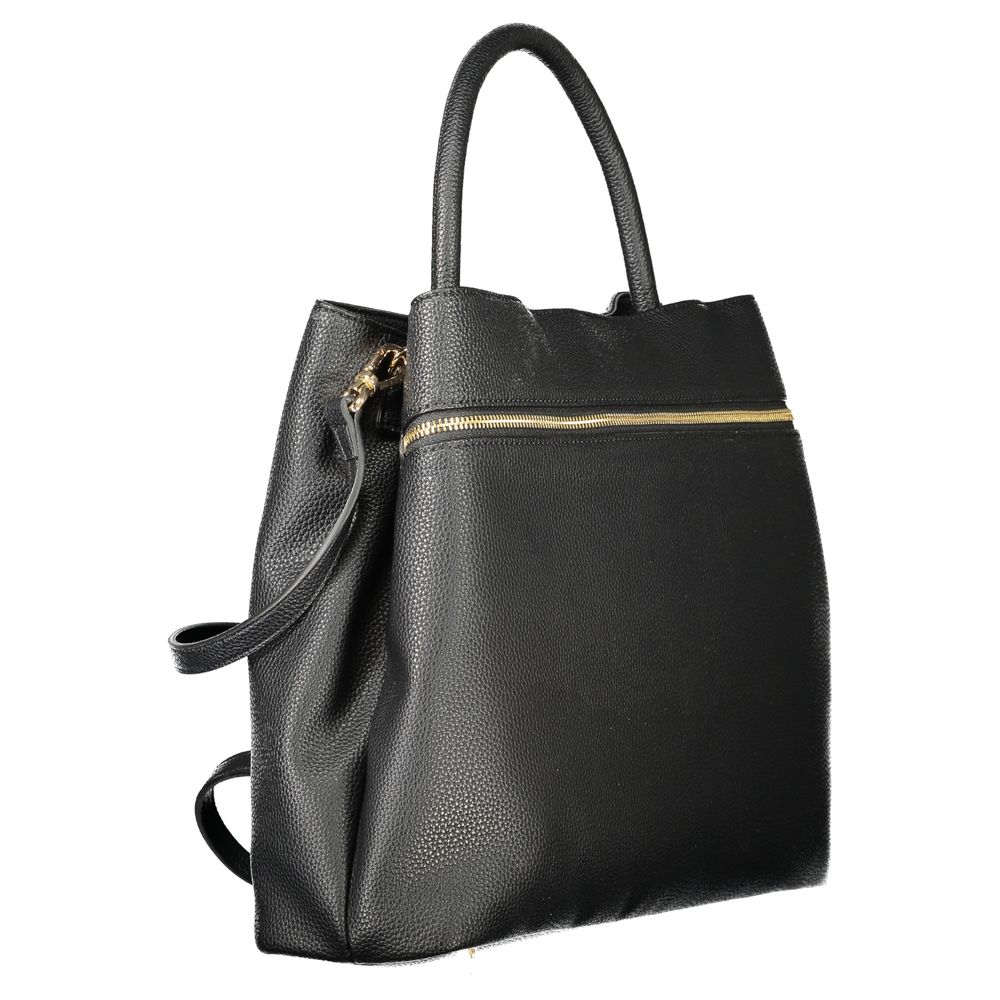 Black Polyethylene Women Handbag