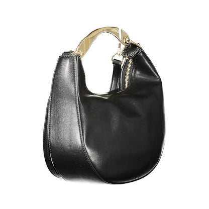 Black Polyethylene Women Handbag