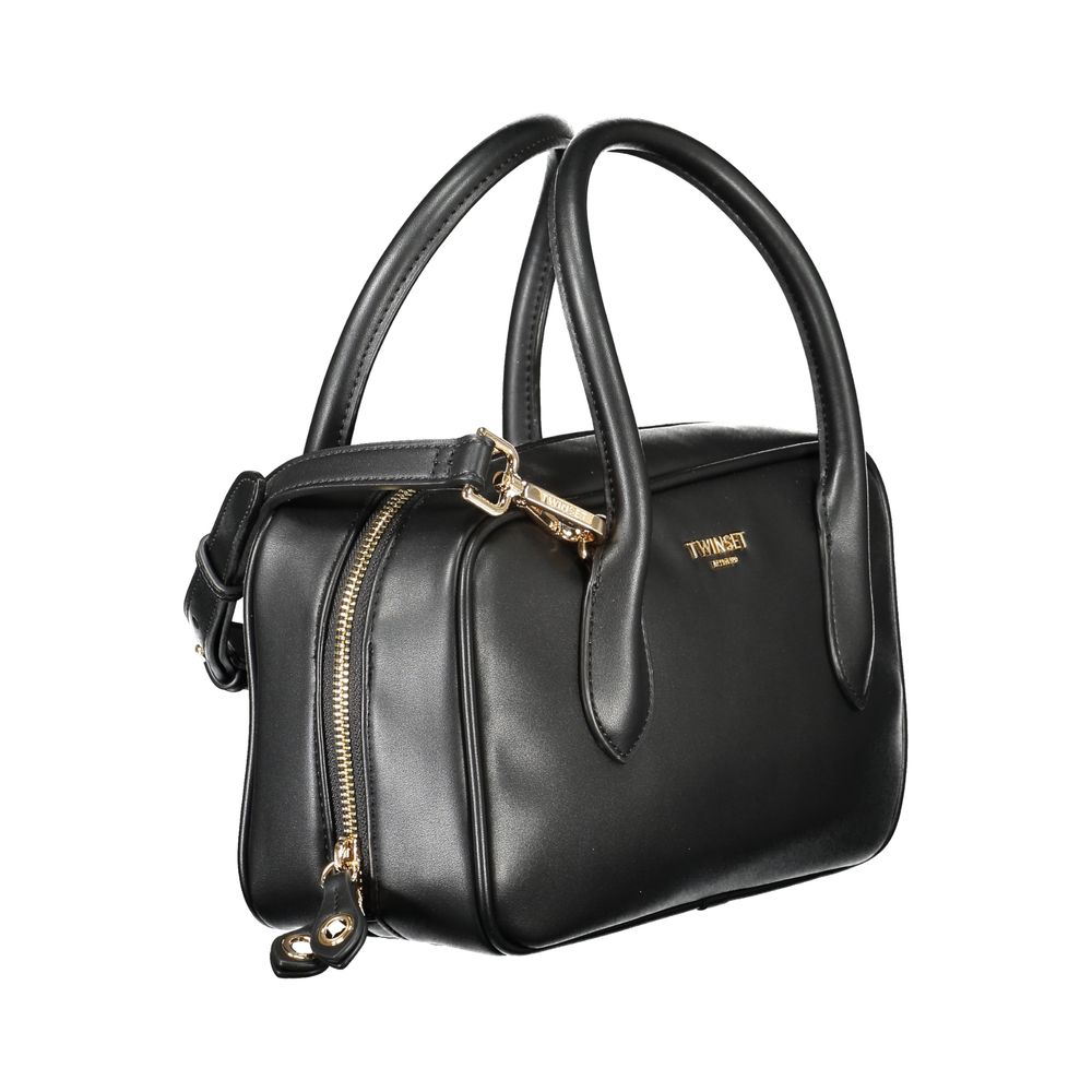 Black Polyethylene Women Handbag