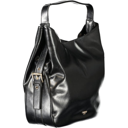 Black Polyethylene Women Hobo Bag