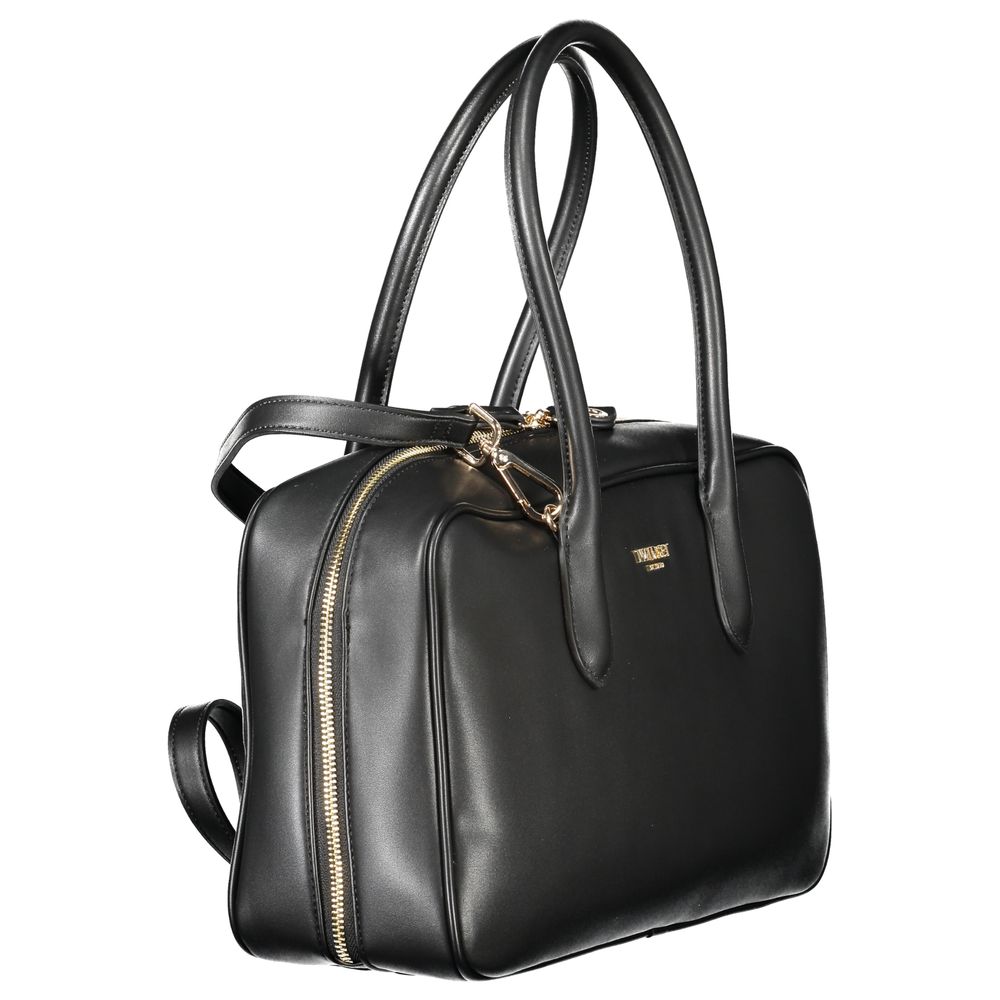 Black Polyethylene Women Handbag