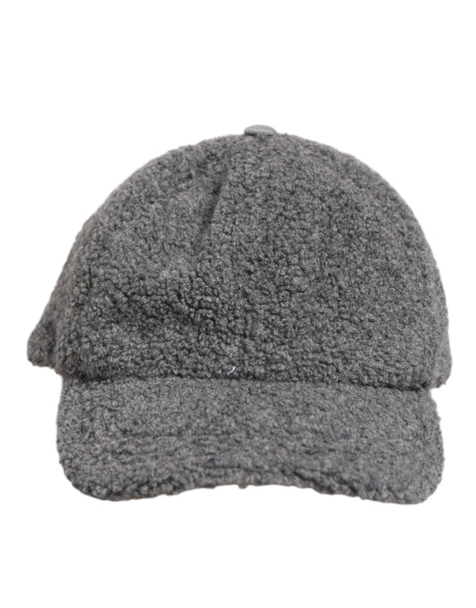 Gray Wool Fleece Rapper Men Baseball Capello Hat