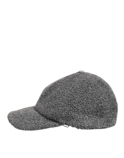 Gray Wool Fleece Rapper Men Baseball Capello Hat
