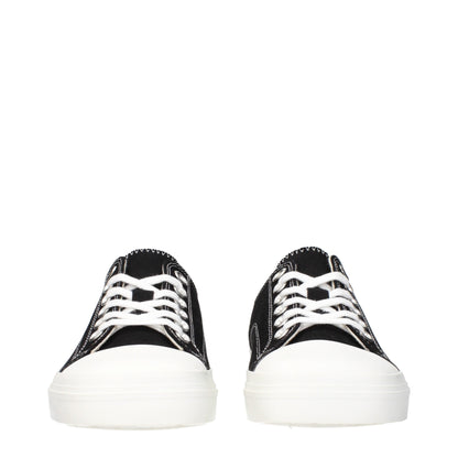 Black Fabric Low Top Sneakers