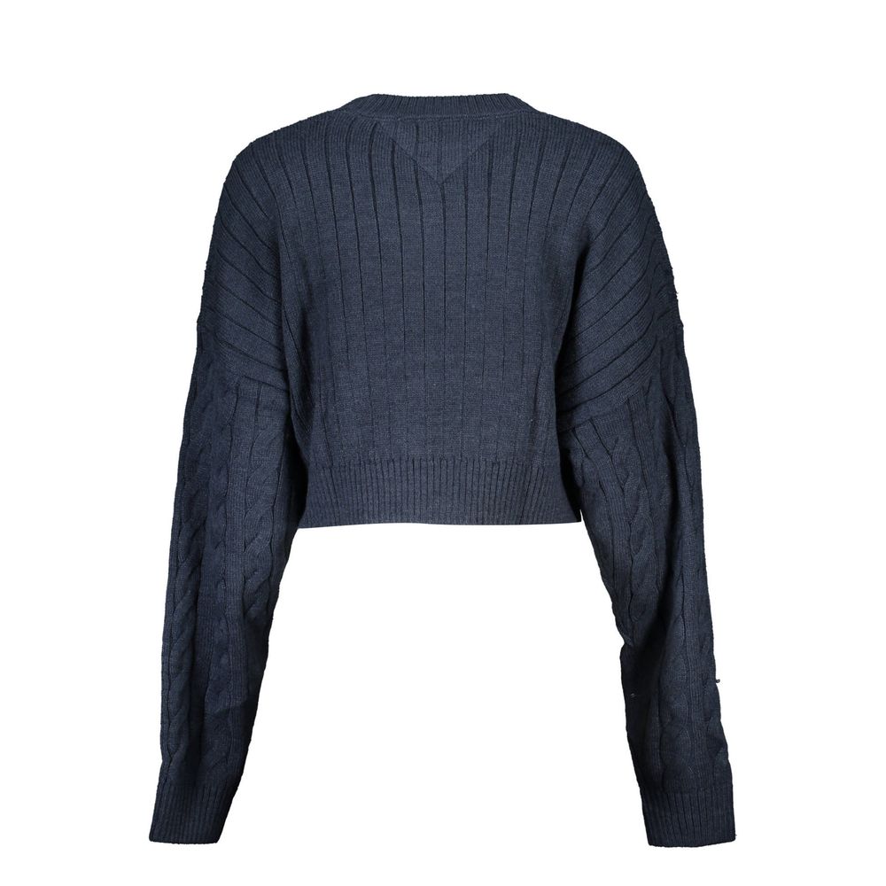 Blue Polyester Sweater