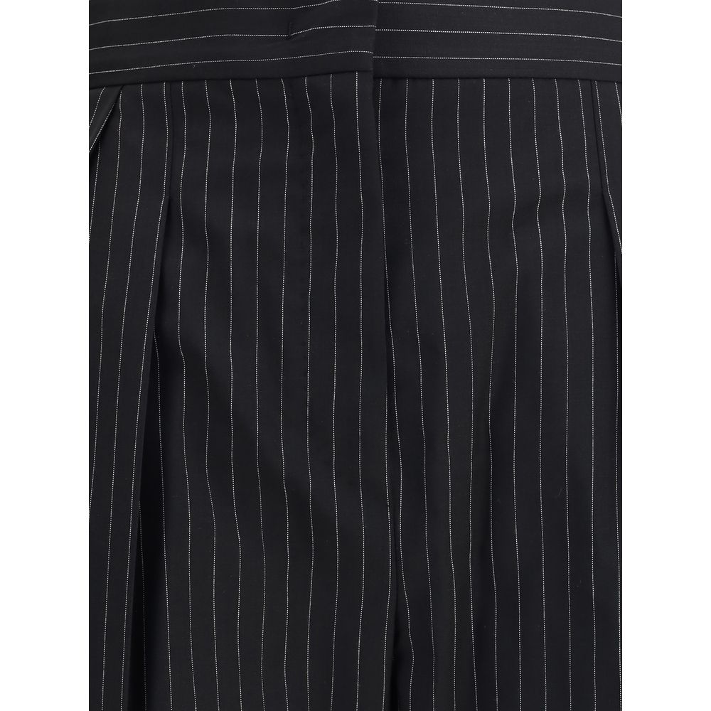 Black Fleece Wool Dress Pants