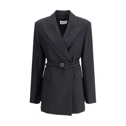 Black Fleece Wool Full-Length Jacket