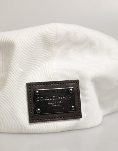 White Cotton Newsboy Cloth Capello Men Cap Hat