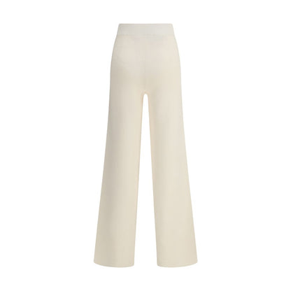 Cream Viscose Casual Pants