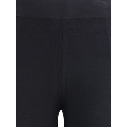 Black Viscose Casual Pants