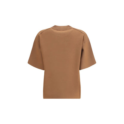 Brown Polyester T-Shirt
