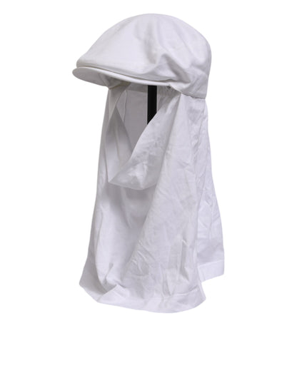 White Cotton DG Logo Plaque Baseball Balaclava Hat
